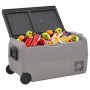 Fridge with wheels and adapter PP and PE black and gray 50 L by vidaXL, Refrigerators - Ref: Foro24-3154639, Price: 438,47 €,...
