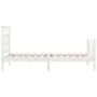 Estructura de cama con cabecero madera maciza blanco 90x200 cm de vidaXL, Camas y somieres - Ref: Foro24-3192087, Precio: 93,...