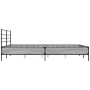Estructura cama madera ingeniería metal gris Sonoma 160x200 cm