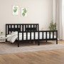 Estructura de cama con cabecero madera de pino negro 200x200cm de vidaXL, Camas y somieres - Ref: Foro24-3188190, Precio: 209...