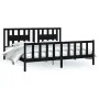 Estructura de cama con cabecero madera de pino negro 200x200cm de vidaXL, Camas y somieres - Ref: Foro24-3188190, Precio: 206...