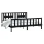 Estructura de cama con cabecero madera de pino negro 200x200cm de vidaXL, Camas y somieres - Ref: Foro24-3188190, Precio: 206...