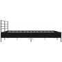 Estructura de cama madera de ingeniería y metal negro 180x200cm