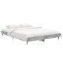 Estructura de cama madera de ingeniería gris hormigón 140x190cm de vidaXL, Camas y somieres - Ref: Foro24-832281, Precio: 120...