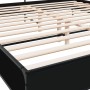 Estructura de cama madera de ingeniería y metal negro 180x200cm