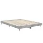 Concrete gray engineered wood bed frame 140x190cm by vidaXL, Beds and slatted bases - Ref: Foro24-832281, Price: 114,48 €, Di...