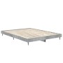 Estructura de cama madera de ingeniería gris hormigón 140x190cm de vidaXL, Camas y somieres - Ref: Foro24-832281, Precio: 120...