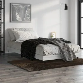 Sonoma gray engineered wood bed frame 100x200 cm by vidaXL, Beds and slatted bases - Ref: Foro24-832163, Price: 90,17 €, Disc...