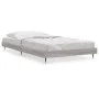 Sonoma gray engineered wood bed frame 100x200 cm by vidaXL, Beds and slatted bases - Ref: Foro24-832163, Price: 90,17 €, Disc...