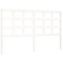 Doppelbettgestell mit weißem Massivholz-Kopfteil von vidaXL, Betten und Lattenroste - Ref: Foro24-3192107, Preis: 146,43 €, R...