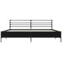 Estructura de cama madera de ingeniería y metal negro 200x200cm