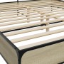 Estructura cama madera ingeniería metal roble Sonoma 200x200 cm