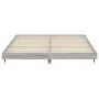 Sonoma gray engineered wood bed frame 200x200 cm by vidaXL, Beds and slatted bases - Ref: Foro24-832115, Price: 122,57 €, Dis...