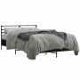 Estructura de cama madera de ingeniería y metal negro 135x190cm