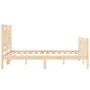 Estructura de cama con cabecero madera maciza 140x190 cm de vidaXL, Camas y somieres - Ref: Foro24-3192146, Precio: 139,21 €,...