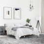 Estructura cama madera ingeniería metal roble ahumado 135x190cm