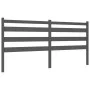 Gray solid wood bed frame with headboard 200x200 cm by vidaXL, Beds and slatted bases - Ref: Foro24-3192058, Price: 165,78 €,...