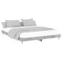 Concrete gray engineered wood bed frame 120x200cm by vidaXL, Beds and slatted bases - Ref: Foro24-832257, Price: 97,07 €, Dis...