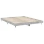Concrete gray engineered wood bed frame 120x200cm by vidaXL, Beds and slatted bases - Ref: Foro24-832257, Price: 97,07 €, Dis...