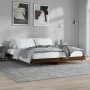 Bettgestell aus eichenbraunem Holzwerkstoff, 200 x 200 cm von vidaXL, Betten und Lattenroste - Ref: Foro24-832116, Preis: 124...