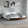 Oak brown engineered wood bed frame 200x200 cm by vidaXL, Beds and slatted bases - Ref: Foro24-832116, Price: 144,44 €, Disco...