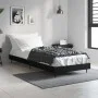 Black engineered wood bed frame 75x190 cm by vidaXL, Beds and slatted bases - Ref: Foro24-832310, Price: 72,49 €, Discount: %