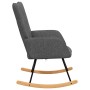 Silla mecedora de tela gris oscura