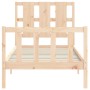 Estructura de cama con cabecero madera maciza 90x190 cm de vidaXL, Camas y somieres - Ref: Foro24-3192196, Precio: 100,03 €, ...