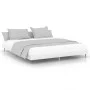 Glossy white engineered wood bed frame 200x200cm by vidaXL, Beds and slatted bases - Ref: Foro24-832215, Price: 120,47 €, Dis...