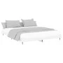 Glossy white engineered wood bed frame 200x200cm by vidaXL, Beds and slatted bases - Ref: Foro24-832215, Price: 120,47 €, Dis...