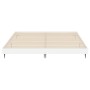 Estructura de cama madera de ingeniería blanco brillo 200x200cm de vidaXL, Camas y somieres - Ref: Foro24-832215, Precio: 123...
