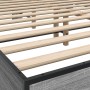 Estructura cama madera ingeniería metal gris Sonoma 150x200 cm