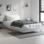 Concrete gray engineered wood bed frame 90x200cm by vidaXL, Beds and slatted bases - Ref: Foro24-832273, Price: 73,21 €, Disc...