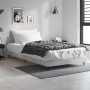 Estructura de cama madera de ingeniería gris hormigón 90x200cm de vidaXL, Camas y somieres - Ref: Foro24-832273, Precio: 74,1...