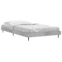 Estructura de cama madera de ingeniería gris hormigón 90x200cm de vidaXL, Camas y somieres - Ref: Foro24-832273, Precio: 74,1...