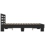 Estructura de cama madera de ingeniería y metal negro 120x200cm