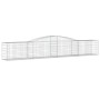 Cesta de gaviones forma arco hierro galvanizado 400x50x60/80 cm
