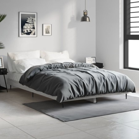Estructura de cama madera de ingeniería gris Sonoma 120x190 cm de vidaXL, Camas y somieres - Ref: Foro24-832299, Precio: 116,...