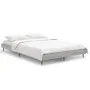 Sonoma gray engineered wood bed frame 120x190 cm by vidaXL, Beds and slatted bases - Ref: Foro24-832299, Price: 114,85 €, Dis...
