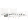 Weißer Massivholzbettrahmen mit Kopfteil 200x200 cm von vidaXL, Betten und Lattenroste - Ref: Foro24-3192187, Preis: 181,91 €...