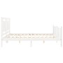 Weißer Massivholzbettrahmen mit Kopfteil 200x200 cm von vidaXL, Betten und Lattenroste - Ref: Foro24-3192187, Preis: 181,91 €...