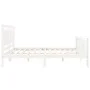 White solid wood bed frame with headboard 200x200 cm by vidaXL, Beds and slatted bases - Ref: Foro24-3192187, Price: 179,26 €...