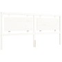 Weißer Massivholzbettrahmen mit Kopfteil 200x200 cm von vidaXL, Betten und Lattenroste - Ref: Foro24-3192187, Preis: 181,91 €...