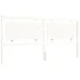 White solid wood bed frame with headboard 200x200 cm by vidaXL, Beds and slatted bases - Ref: Foro24-3192187, Price: 179,26 €...