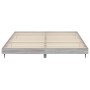 Sonoma gray engineered wood bed frame 200x200 cm by vidaXL, Beds and slatted bases - Ref: Foro24-832219, Price: 115,65 €, Dis...