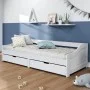 Sofá cama con 2 cajones madera maciza pino blanca IRUN 90x200cm de vidaXL, Camas y somieres - Ref: Foro24-3185210, Precio: 24...