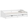 Sofa bed with 2 drawers solid white pine wood IRUN 90x200cm by vidaXL, Beds and slatted bases - Ref: Foro24-3185210, Price: 2...