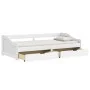 Sofá cama con 2 cajones madera maciza pino blanca IRUN 90x200cm de vidaXL, Camas y somieres - Ref: Foro24-3185210, Precio: 24...