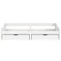 Sofá cama con 2 cajones madera maciza pino blanca IRUN 90x200cm de vidaXL, Camas y somieres - Ref: Foro24-3185210, Precio: 24...
