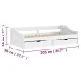 Sofá cama con 2 cajones madera maciza pino blanca IRUN 90x200cm de vidaXL, Camas y somieres - Ref: Foro24-3185210, Precio: 24...